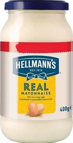 HELLMANN'S REAL MAYONNAISE JAR 400G